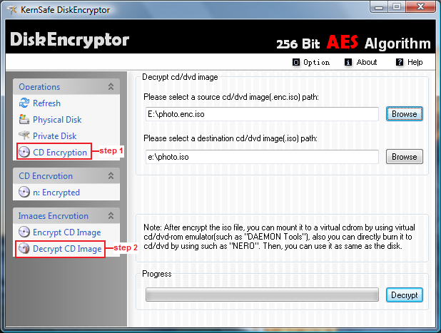 decrypt cd